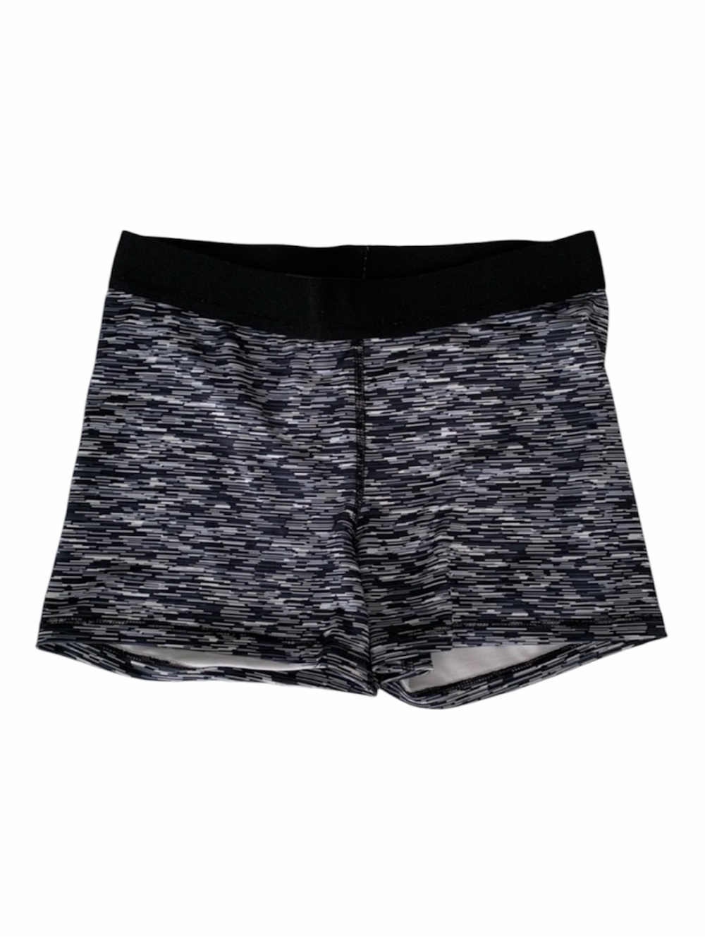 SO Juniors S Black White Shortie Shorts Compression Athletic Gym Spandex